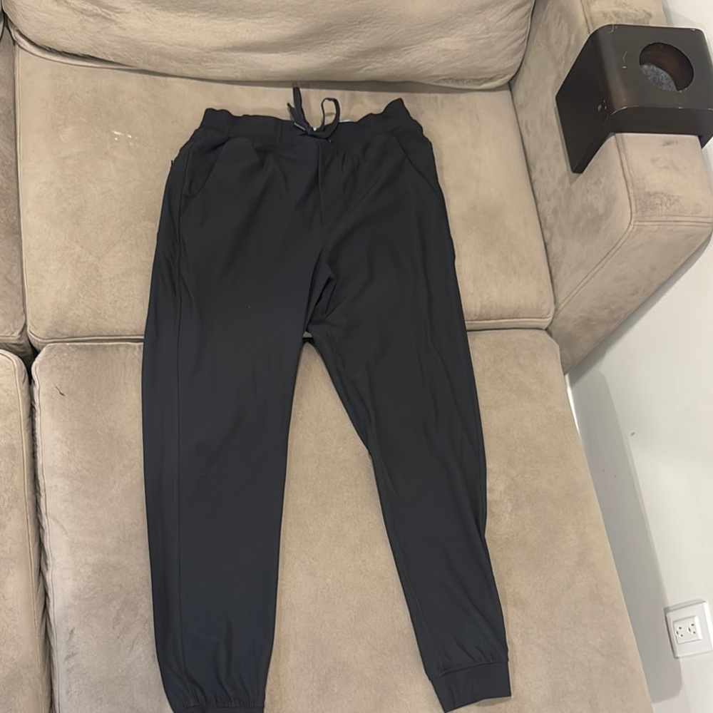 Birddogs Black Sweatpants Tapered Fit Elastic Waist